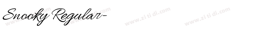 Snooky Regular字体转换 Snooky Regular字体转换